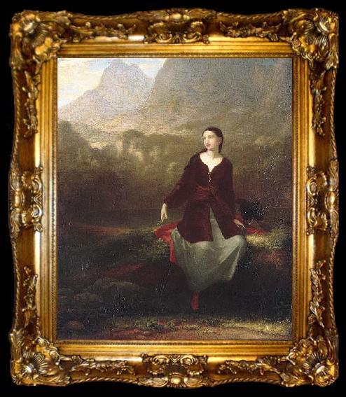 framed  Washington Allston The Spanish Girl in Reverie, ta009-2